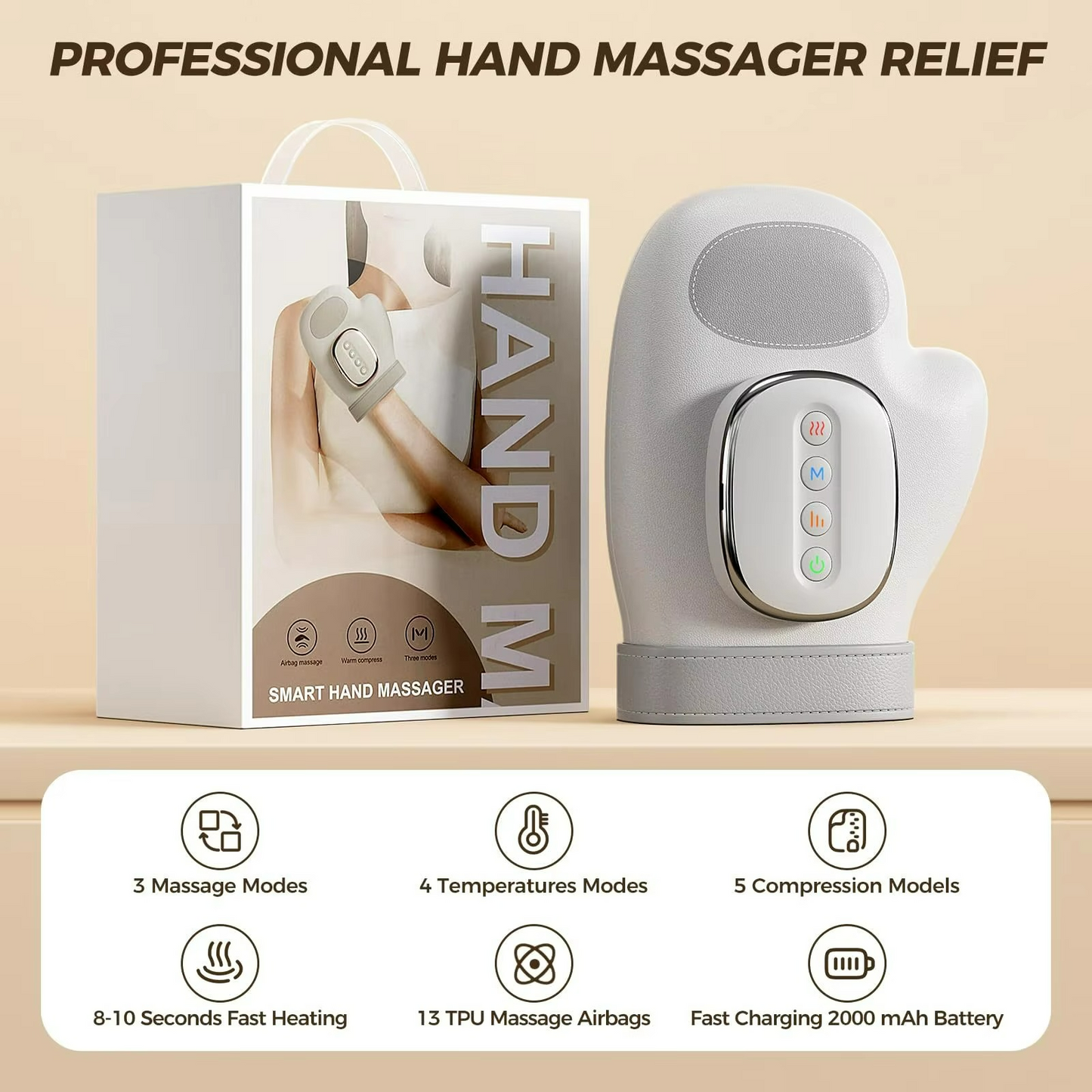 PalmThera™ Heated Compression Hand Massager